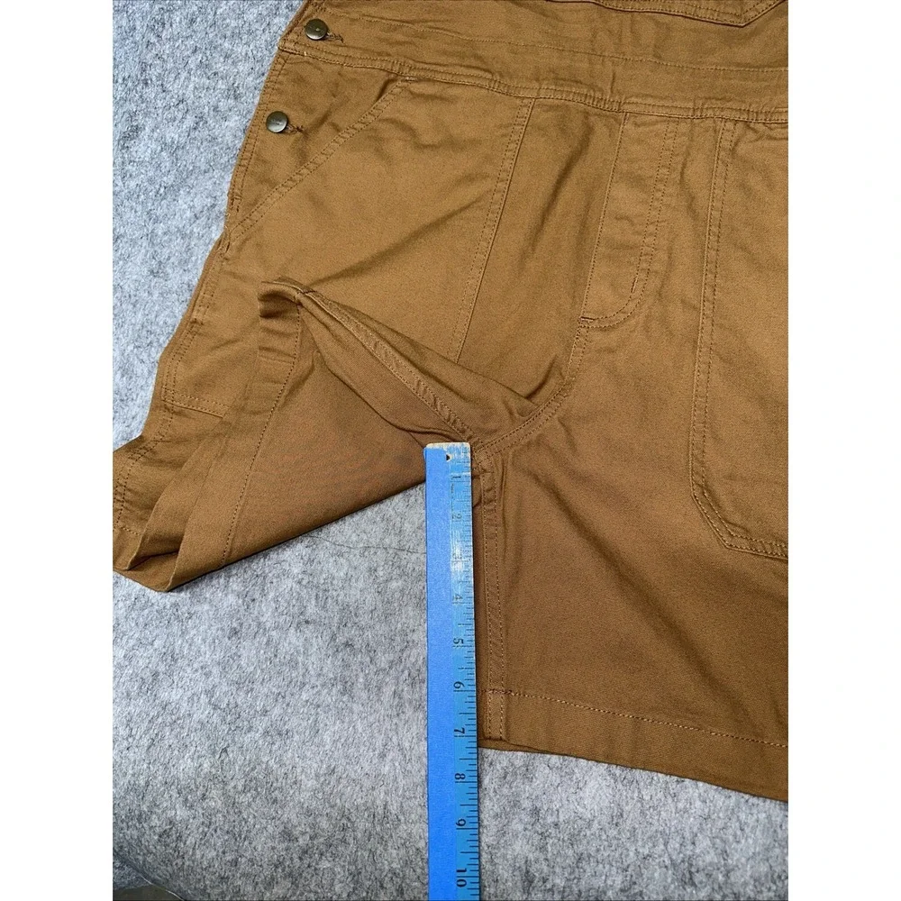 Carhartt Womens Rugged Flex Relaxed Fit Canvas Shortall Brown Sz Large(55-3) - Picture 7 of 7